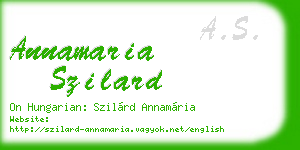 annamaria szilard business card